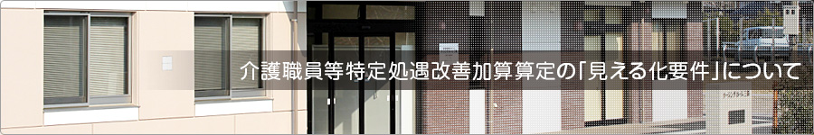 介護職員等特定処遇改善加算算定の「見える化要件」について